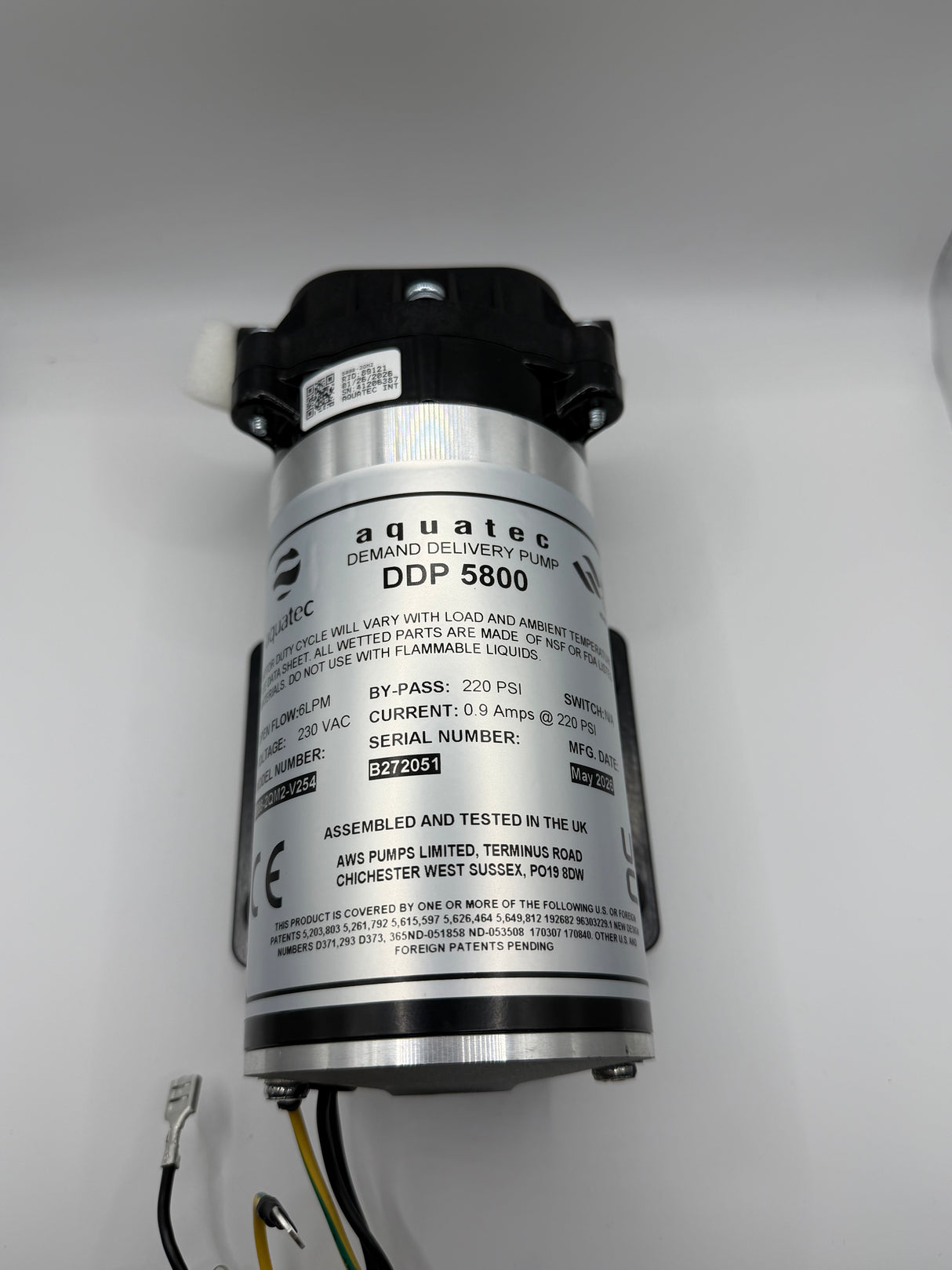 Aquatec Pump 250psi
